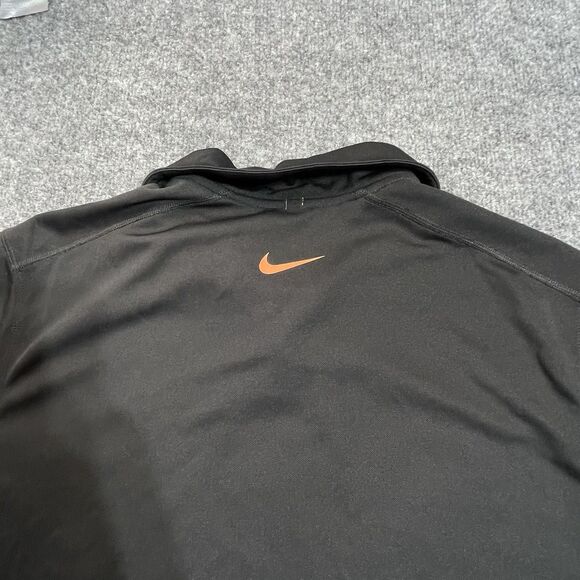 Nike Golf Performance Polo Shirt Mens Large Black Dri Fit Black Geometric Logo - Picture 11 of 13